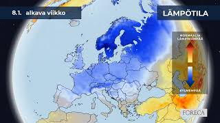 Kuukausiennuste lämpötiloista 28122023 [upl. by Acira]