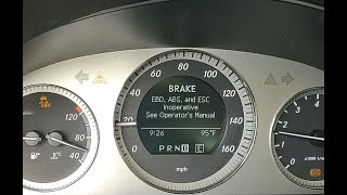 Mercedes GLK 350 X204 Brake EBD ABS and ESC Inoperative  more troubleshooting [upl. by Elicul]