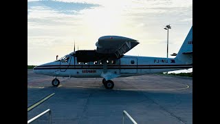 Winair TwinOtter landt op Saba [upl. by Torin]