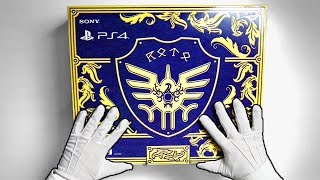 FANCIEST PS4 CONSOLE EVER Japan Only Unboxing Dragon Quest XI Slime Playstation 4 Slim Gameplay [upl. by Adnil]