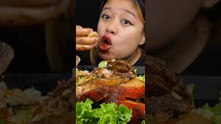 Juicy Porky Mukbang 😋🔥 mukbang food pork [upl. by Norabal]