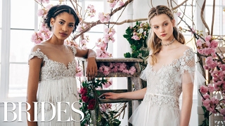 Marchesas Wedding Dresses  Spring 2018  BRIDES [upl. by Lavinia]