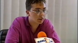 Evangelos Katsioulis on Makedonia TV News 1993 v 1 [upl. by Kahl]