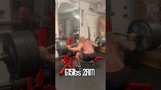 615lbs Raw Beltless Squat ATTEMPT powerlifting strongman squat [upl. by Lunseth537]