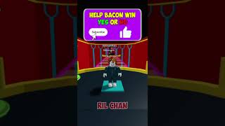 Melewati jembatan kaca yang sangat mudah roblox baconnoob baconboy bacon shorts [upl. by Kroo367]