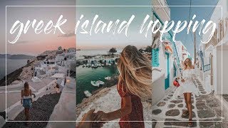 GREEK ISLAND HOPPING mykonos milos santorini ❥ [upl. by Beatrisa]