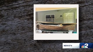 State works to preserve historic canoe that washed into yard during Ian [upl. by Mariken586]