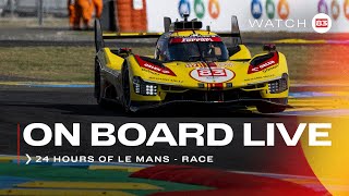 Onboard the 83 LIVE race action at 24H of Le Mans 2024  Ferrari Hypercar Part 1 [upl. by Juxon]