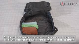 5 CITIES 45x36x20cm New and Improved easyJet Maximum Size Cabin Backpack [upl. by Acireit]