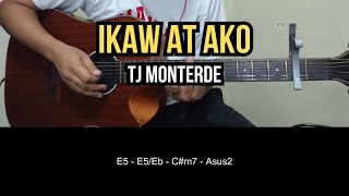 Ikaw At Ako  Tj Monterde  Guitar Tutorial [upl. by Madson]