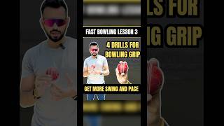 Lesson 3️⃣ 4 Bowling Drills to Improve Seam Position amp Swing  Fast Bowling Tips shorts cricket [upl. by Minda15]