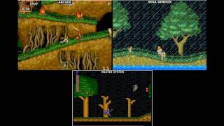 Ghouls n Ghosts Platform Comparison Arcade vs Sega Genesis vs Master System [upl. by Scully]