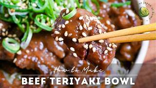 Teriyaki Beef Steak Rice Bowl Recipe with Wasabi Twist [upl. by Mainis458]