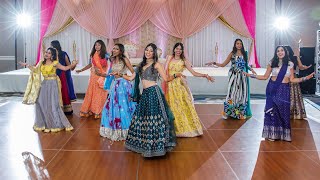 Bride Sangeet Bollywood Dance Performance  Arushi weds Akshay  Yeh Ladka Hai Allah  Pallo Latke [upl. by Farlee]