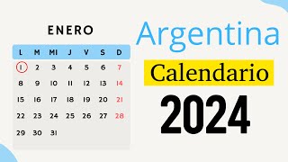 FERIADOS 2024 CALENDARIO DE ARGENTINA [upl. by Eudoxia]