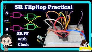 Construction of SR Flipflop circuit using NAND gates  Digital Electronics Practical in 4K [upl. by Hollah]