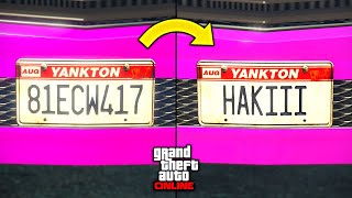 NEW GET CUSTOM LICENSE PLATES IN GTA 5 ONLINE Make Custom Plates 2023 [upl. by Alaek]