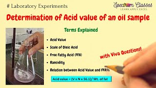 Determination of Acid value of an oil sample  Viva Questions BTech BSc MSc [upl. by Anerec]