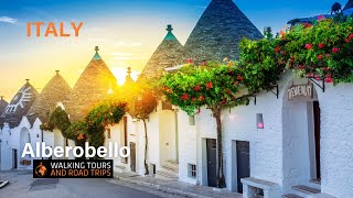 Alberobello ITALY 🇮🇹 Italian Village Tour 🌞 Most Beautiful Villages in Italy ❤️ 4k video walk [upl. by Coe947]