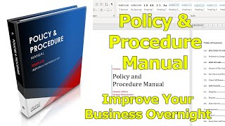 Policy and Procedure Manual Template Created in MS Word  Easy and Fast [upl. by Jaddan]