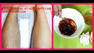 NATURAL HAIR REMOVAL AT HOME WITH LIVE DEMONSTRATION [upl. by Enos]