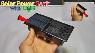 How To Make Solar Power Bank With 8000mh Battery and Light ll Motor Hacker rk [upl. by Tristis]