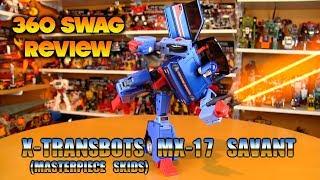 360 Swag Review XTransbots MX17 Savant Transformers Masterpiece Skids [upl. by Christalle267]