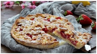 🍓Crostata sbriciolata con crema pasticcera e fragole senza glutine 🍓 [upl. by Mirielle]