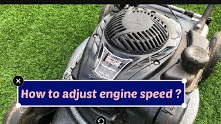 How to adjust Engine speed RPM in lawn mower Briggs and Stratton 500e series VICTA [upl. by Enywtna]