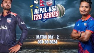 Nepal vs usa t20 seriesNepal win super over [upl. by Hameerak]