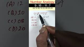 Number Analogy Reasoning Short Tricks  reasoning short tricks rrbntpcrrb ssccgl sscgd sscchsl [upl. by Assiroc]