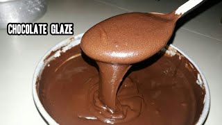 CHOCOLATE GLAZE using Cocoa powder  for donuts and cakescupcakes  Home Made  STEP BY STEP [upl. by Ratna]