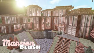 Bloxburg Mansion Modern Blush No large plot  House Build [upl. by Virnelli197]