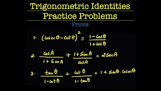 18 Solving Trigonometric Identities [upl. by Anaihr]