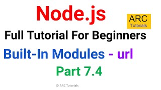 URL System Module  Built In Modules  Ep 74  Node JS Tutorial For Beginners [upl. by Kaazi]