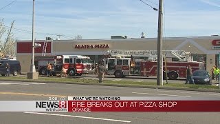 Crews respond to fire at Orange pizza shop [upl. by Pennington]