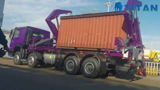 2025 Best Side Loader Truck  Test of Unloading Container By 20ft Sideloader Truck [upl. by Tarryn]