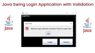 Java Swing Login Application with Validation – StepbyStep Guide [upl. by Hanaj]