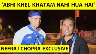 NEERAJ CHOPRA INTERVIEW  Not Happy But Ready for More Competition with Arshad Nadeem Olympic 2024 [upl. by Nur]