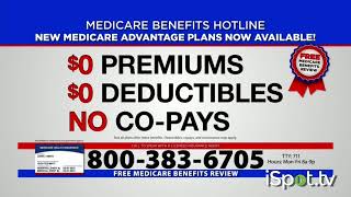 Medicare Benefits Hotline TV Commercial Everyone on Medicare Advantage Plans [upl. by Hertha]