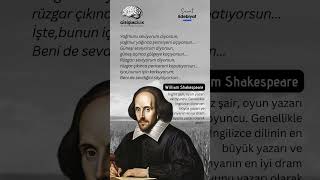 William Shakespeare Yağmuru seviyorum diyorsun williamshakespeare [upl. by Nnayllek77]