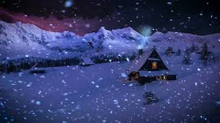 Dreamy Winter Night  Snow Falling with Relaxing Music [upl. by Ahseket795]