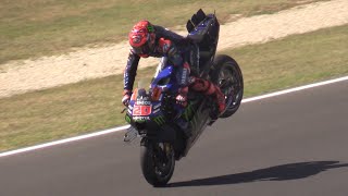 MotoGP Misano 2024 Day 2 Bastianini Huge Engine Fail Practice Starts Stoppies and More [upl. by Booma]