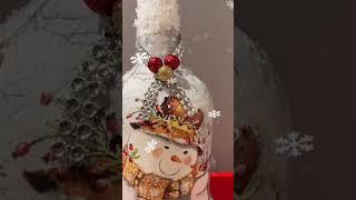 Botellas Decoradas Para Navidad Glass Bottle Decorations Ideas  xmasdecor [upl. by Perri606]