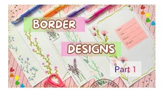 assignment front page design border design for project cute project work designs part 1 [upl. by Anoyk680]