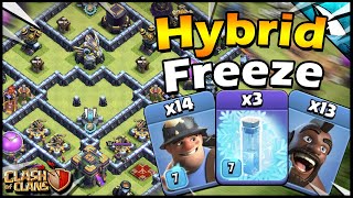 3rd FREEZE Value with the NEW Hybrid at Town Hall 14 in Clash of Clans [upl. by Gies]