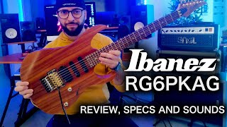 IBANEZ RG6PKAG  REVIEW SPECS and SOUNDS by RICCARDO GIOGGI [upl. by Sirad288]