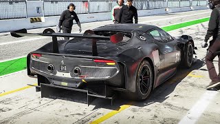 2023 Ferrari 296 GT3 Sound Accelerations amp Downshifts in action at Monza Circuit [upl. by Shepherd]