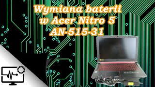 Wymiana baterii w laptopie 💻 ACER NITRO 5 AN51531 🔋 GreenCell AC14B8K [upl. by Oleta596]