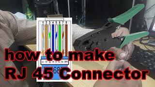 RJ45 connector color code in Urdu  Lan cable make RJ45 crimping  Tech Plus IT [upl. by Wendall253]